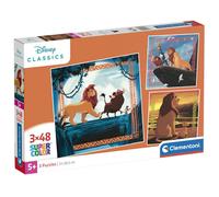 Clementoni Puzzle enfant Le Roi Lion - Lot 3x48 pièces Multicolore - Fabriqué en Italie