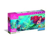 Clementoni Puzzle pour adultes Panorama The Little Mermaid 1000 pièces Compact Box (Walt Disney)