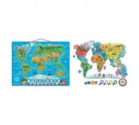 Clementoni Puzzle World Geo 6 Pièces Magnétique