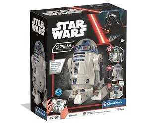 Clementoni Robot R2-D2 - Robot à Construire inspiré de Star Wars avec lumières LED, Sons et Application de Codage pour Enfants de 8 Ans et Plus
