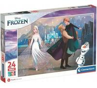 Clementoni- Disney Frozen Supercolor Reine des Neiges-24 Maxi Pièces, Enfants 3 Ans, Puzzle Dessin Animé-Fabriqué en Italie, 24242
