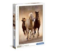 Clementoni – Puzzle 39168.4 – 1000 pièces – Chevaux au galop