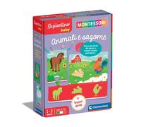 Clementoni- Sapientino Baby Animaux Et Formes Éducatif 1 An Version Italien Jeux Montessori Made In Italy 16408 Multicolore