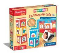 Clementoni - Découverte Baby Tour des cubi-Jeu éducatif 1 Année (Version en Italie), Jeux Montessori, Made in Italy, Multicolore, 16411
