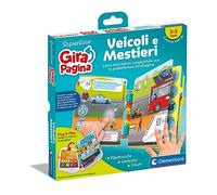 Clementoni Sapientino 16646 Véhicules et métiers électroniques pour enfants, compatible avec Girapagina, jeu éducatif de 2 ans, livre d'apprentissage acoustique, approche de lecture, couleur italienne