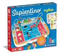 Clementoni Sapientino - anglais, jeu éducatif avec stylos parlants enfants 3-6 ans, avec 16 cartes et plus de 32 activités pour apprendre des voabols anglais, fabriqué en Italie, langue italienne