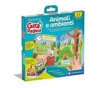 Clementoni - Sapientino Animaux et Environnements Électronique Enfants Compatible avec Girapagina, Jeu Éducatif 2 Ans, Livre Apprentissage Acoustique, Approche de la Lecture, Couleur Italienne, 16643