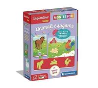 Clementoni- Sapientino Baby Animaux Et Formes Éducatif 1 An Version Italien Jeux Montessori Made In Italy 16408 Multicolore