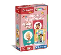 Clementoni - Sapientino Baby Emotions Et Expressions-Jeu Éducatif 1 an, Flashcards Montessori-Made in Italy, Couleur Italien, Medium, 16435