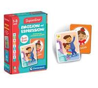 Clementoni Sapientino Baby Montessori - Cartes Émotions et Expressions, 30 Flashcards tactiles, Enfants de 1 à 3 Ans, Jeu éducatif pour découvrir l'émotivité, Made in Italy, Langue Italienne, 16833