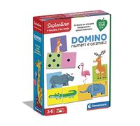 Clementoni Sapientino Domino Chiffres et Animaux, Jeu éducatif 4 Ans avec Cartes illustrées, Domino Enfants, Jeu pour Apprendre à Compter, Made in Italy, 16121