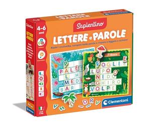 Clementoni - Sapientino Logic Cartes Illustrées avec Lettres, Mots croisés Enfants, Carte Flashcard, Jeu Éducatif 4 Ans pour Apprendre Alphabet et Nouveaux Mots, Made in Italy, 16872, Multicolore