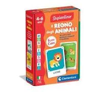 Clementoni Sapientino Montessori - Le Royaume des Animaux, Jeu Educatif avec Flashcards pour Enfants 4-6 Ans, Stimule Le Développement du Langue et Tactique, Fabriqué en Italie, Langue Italienne,