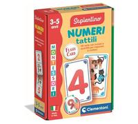 Clementoni Sapientino Montessori - Numéros tactiles, Jeu éducatif méthode Montessorienne pour Enfants de 3 à 5 Ans avec Flashcards pour Apprendre Les Chiffres et Compter, fabriqués en Italie, Langue