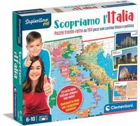 Clementoni Sapientino Nous Découvrons L'Italie Smart Puzzle Carte Physique Et