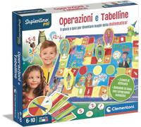 Clementoni Sapientino Più 16596 Jeu de société éducatif Tâches et Tables 6-10 ans