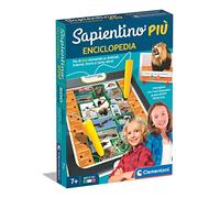 Clementoni Sapientino Plus - Encyclopédie Interactive, Jeu éducatif avec stylos parlants Enfants 7 Ans et Quiz sur Les Animaux, Le Corps Humain, Les Dinosaures et Les Sciences, fabriqué en Italie,