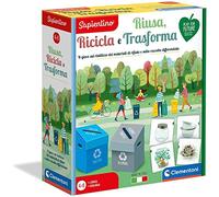 Clementoni Sapientino Riusa, Recyclage et transforme, Jeu de Collecte différenciée, Jeu éducatif 4 Ans en matériau 100% recy abriqué en Italie, Play for Future, 16273