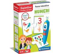 Clementoni Sapientino - Stylo interactif numéros, Jeu électronique pour Enfants 3+ Ans, avec Mini-Puzzle et activités pour Apprendre à Compter et reconnaître Les numéros, fabriqué en Italie, Langue