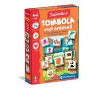 Clementoni Sapientino - Tombola des Animaux, Jeu éducatif 4-6 Ans avec 60 Cartes illustrées, Flashcards pour stimuler l'observation et la mémoire, Made in Italy, Langue Italienne, 16842