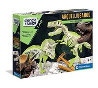 Clementoni T-rex And Triceratops Fluorescent Archeology Game Spanish Multicolore