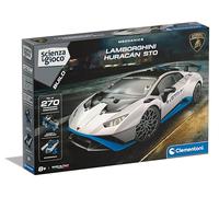Clementoni Science et jeu Build - Lamborghini Huracan STO, Kit de construction pour enfants 8 ans avec plus de 270 composants interchangeables et applications dédiées, fabriqué en Italie, langue