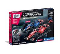 Clementoni Science et Jeu Laboratoire de Mécanique - Machines de Course 2 en 1, Set de Constructions Enfants 8+ Ans, Découvrez Les Principes de l'Ingénierie, Made in Italy, Langue Italienne, 19429
