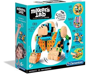 Clementoni - Science et Jeu-Maker Lab-Animaux en Mouvement, Multicolore, 19098