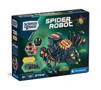 Clementoni Science et Jeu Robotics - Araignée Attack, Robot à Construire Enfants 8+ Ans, Compétences Logiques et Technologiques, Mouvement Réaliste et Yeux LED, STEM et Robotique, Langue Italienne