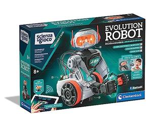 Clementoni Science et Jeu Robotics - Evolution Robot 2.0 à Construire et à Programmer, pour Enfants 8 Ans, télécommandé, avec Moteurs électriques et LED, fabriqué en Italie, Langue Italienne, 19305
