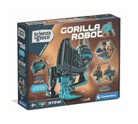 Clementoni Science et Jeu Robotics - Gorilla Power, Robot à construire, Enfants de 8 ans, Compétences Logiques et Technologiques, Moteur électrique, Sons Réalistes, STEM et Robotique, Langue italienne