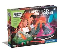 Clementoni | Science & Jeu - Expériences Volcaniques pour Enfants 8 Ans+ | Kit Scientifique Fluorescent avec Torche UV et Pigment Néon | Création de Volcan Éruptif | Activité Éducative Chimie Géologie