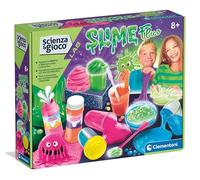 Clementoni Science & Jeu Lab - Slime Fluo, Kit d'expériences pour Enfants 8+, Laboratoire pour Créer Slime Fluorescent et Coloré, Langue Italienne, 19397
