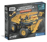 Clementoni Science & Jeu Laboratoire de Mécanique - Camion de Mine, Set de Constructions 2 en 1 Enfants 8+ Ans, STEM Ingénierie Automobile, Made in Italy, Langue Italienne, 19450