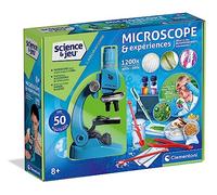 Clementoni - Sciences et Jeu - Super Microscope Professionnel - 8 ans et + bleu TU