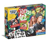 Clementoni Science & Play Fun Art-Kit de Tatouage, Jouets éducatifs et scientifiques, Cadeau pour Enfants de 8 Ans, Version Anglaise-Fabriqué en Italie, 61544, Multicolore, Moyen