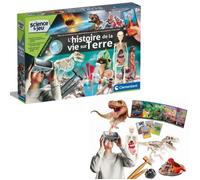 Clementoni | Science & Jeu - L’Histoire De La Vie sur Terre Enfants 8 Ans+ | 50+ Expériences : Dinosaures, Volcans, Corps Humain | Casque VR Inclus | Jeu Éducatif Immersif | Coffret STEM