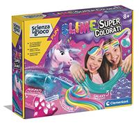 Clementoni - Scienza Fun Super Colorati Jeu Scientifique, 8 Ans, expériences en Laboratoire, Usine, kit de Slime, Version Italienne, Couleur, 19355