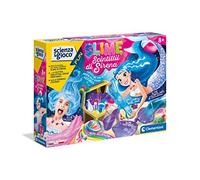 Clementoni Scintillii di Sirena Science Lab Paillettes de sirène-Laboratoire Slime-Jeu Scientifique pour Enfants de 8 Ans, 19233, Multicolore