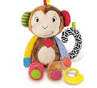 Clementoni - Singes Chante, Jouer, Apprendre interactif Parlant en Italien, Jeu électronique Enfants 3 Mois, Peluche éducative 100% Lavable, Multicolore, 17673