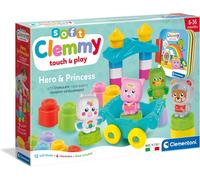 Clementoni – Ensemble de construction Soft Clemmy 17835 Baby Hero & Princess, briques douces 6 mois