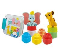 Clementoni -- Soft Clemmy - Coffret Disney Classic - Premières Briques - Construction - Bloc Souple Bébé 6 Mois, Éveil, Bébé, Jeu Premier Âge