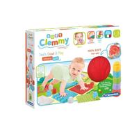 Clementoni | Soft Clemmy - Touch & Play pour Bébés 6-36 m| Tapis Sensoriel | 4 Dalles Texturées + 8 Blocs Souples | Développement Sensoriel et Motricité Fine | Lavable à 30°C | Jouet Premier Âge