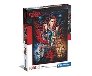 Clementoni Stranger Things Things-1000 pièces Adultes, Puzzle Netflix-Made in Italy, Multicolore, 39686, Divertissement Fabriqué en Italie, Multicolor, Standard