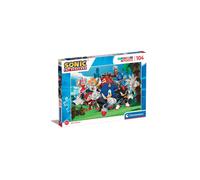 Clementoni Puzzle Sonic 104 pièces - Enfant 6 ans+ - 48,5 x 33,5 cm - Jeu éducatif