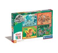 Clementoni | Puzzle Jurassic World - 4 en 1 pour Enfants 3 Ans+ | 12, 16, 20, 24 Pièces | Format 19 x 14 cm | Supercolor | Puzzle Dinosaure | Développement Mémoire et Motricité | Carton Recyclé