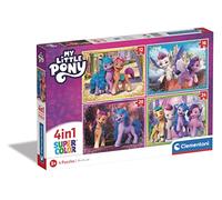 Clementoni Supercolor 4 in 1-My Little Pony Progressifs (12, 16, 20, 24 Pièces), Enfants 3 Ans, Puzzle Dessin Animé-Fabriqué en Italie, 21519