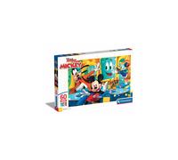 Clementoni Puzzle Maxi Mickey Disney 60 pièces Supercolor 3 ans Multicolore Fabriqué en Italie