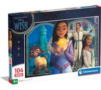 Clementoni Puzzle Super Disney Wish 104 Pièces - Supercolor, Puzzle pour Enfants, Fabriqué en Italie, 27148