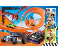 Clementoni Supercolor Hotwheels Puzzle 104 pièces - Puzzle de voitures pour enfants à partir de 6 ans - Jeu d'adresse pour enfants - Fabriqué en Italie 25776